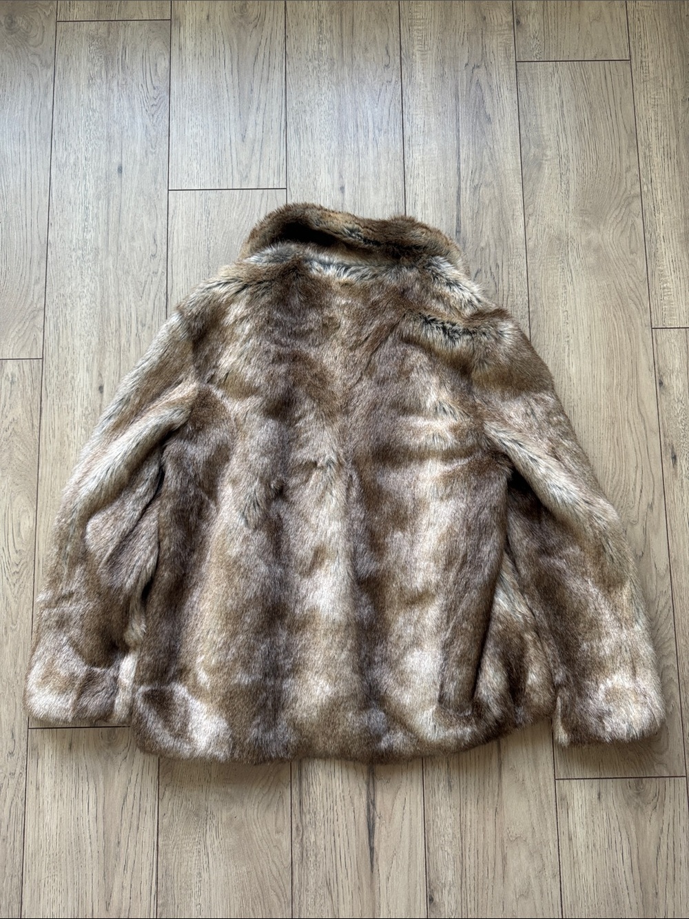 Unreal Fur Lupin Blazer Faux Fur Coat Brown Men’s Large Certified Vegan - Picture 11 of 11